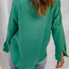 Textured Button Down Shirt with Pocket - Image 2