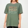 PRAY PRAY PRAY GRAPHIC OVERSIZED TEE - Image 4