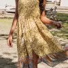 Floral Boho Mixed Print Dress
