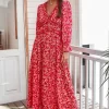 Ditsy Floral Frill Trim Midi Dress - Image 6
