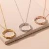 Faith Hope Love Circle Necklace - Image 8