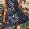 Floral Boho Mixed Print Dress - Image 8