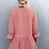 V-Neck Three-Quarter Sleeve Babydoll Top - Image 4