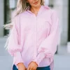Striped Button Front Smocked Shirt - Image 12