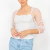 Square Neck Smocking Top