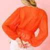 Surplice Neckline Woven Top - Image 5