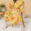 A Printed Woven Midi Dress - Image 2