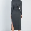 Midi Sleeve Basic Maxi Dress - Image 3