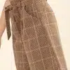 A Pair Of Wide Woven Plaid Shorts - Image 2