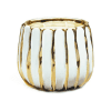 Gold Banded Ceramic Round Candle - Image 2