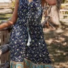Floral Boho Mixed Print Dress - Image 5