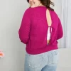 Gilli Full Size Tied Open Back Knit Top - Image 12