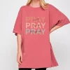 PRAY PRAY PRAY GRAPHIC OVERSIZED TEE - Image 2