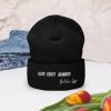 God First Always Embroidered Cuffed Beanie - Image 9