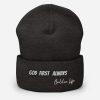 God First Always Embroidered Cuffed Beanie - Image 12