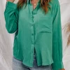 Textured Button Down Shirt with Pocket - Image 4