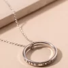 Faith Hope Love Circle Necklace