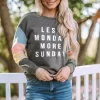 Color Block Letter Graphic Round Neck Sweatshirt - Image 4