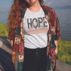 Hope Floral Graphic T Shirt - Image 2
