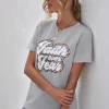FAITH OVER FEAR Graphic Round Neck Tee - Image 4