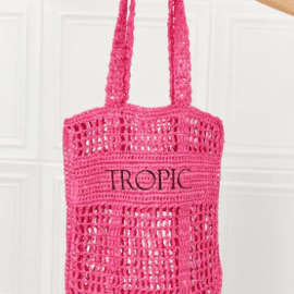 Fame Tropic Babe Straw Tote Bag