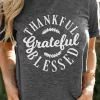 THANKFUL GRATEFUL BLESSED Graphic Crewneck Tee - Image 3