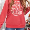 THANKFUL GRATEFUL BLESSED Graphic Dropped Shoulder Sweatshirt - Image 3