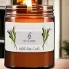 Faithful Flames Natural Wax Candle in Amber Jar (9oz) - Image 3