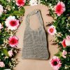 Handmade Tan Crochet Market Shoulder Bag - Image 3