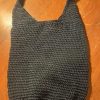 Handmade Blue Crochet Market Shoulder Bag - Image 5