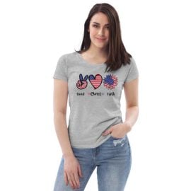 Saved Christ Faith Women's Fitted Eco Tee