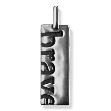 Bold & Brave Reversible Christian Pendant in Sterling Silver