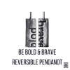 Bold & Brave Reversible Christian Pendant in Sterling Silver