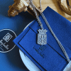 Chi Rho Crowned Christian Pendant in Sterling Silver