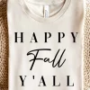 HAPPY FALL YALL GRAPHIC PLUS SIZE TEE / T SHIRT - Image 2