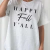 HAPPY FALL YALL GRAPHIC PLUS SIZE TEE / T SHIRT