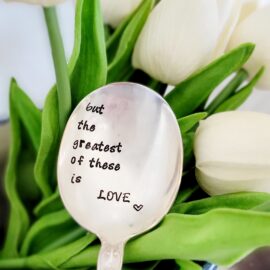 Beautiful vintage silver plated soup spoon.