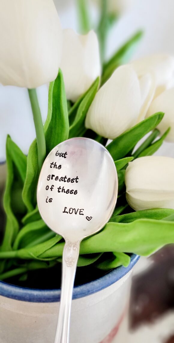 Beautiful vintage silver plated soup spoon.