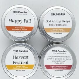 4oz Fall Candle Sampler | Mini Candle Set | Christian Candle Gift