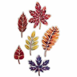 Six leaf shapes included in the Fall Leaves Sticker Set
