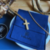 God is Love Cross Christian Pendant in Gold Overlay - Image 2