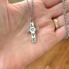 God is Love Cross Christian Pendant in Sterling Silver - Image 2
