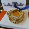 Gold Filled Bracelet (3) Stack with Forever Loved Pendant