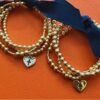 Gold Filled Bracelet (3) Stack with Forever Loved Pendant - Image 2