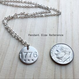 1776 silver pendant