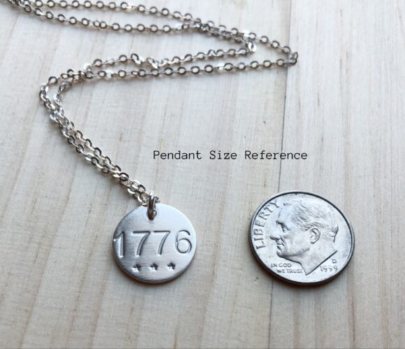 1776 silver pendant