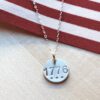 1776 necklace patriotic jewelry