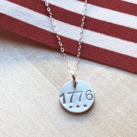 1776 necklace patriotic jewelry