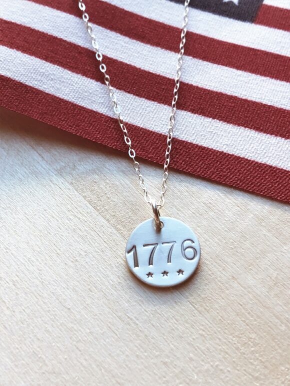 1776 necklace patriotic jewelry