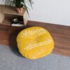 Psalm 34:4 Tufted Round Floor Pillow (Yellow) - Image 8
